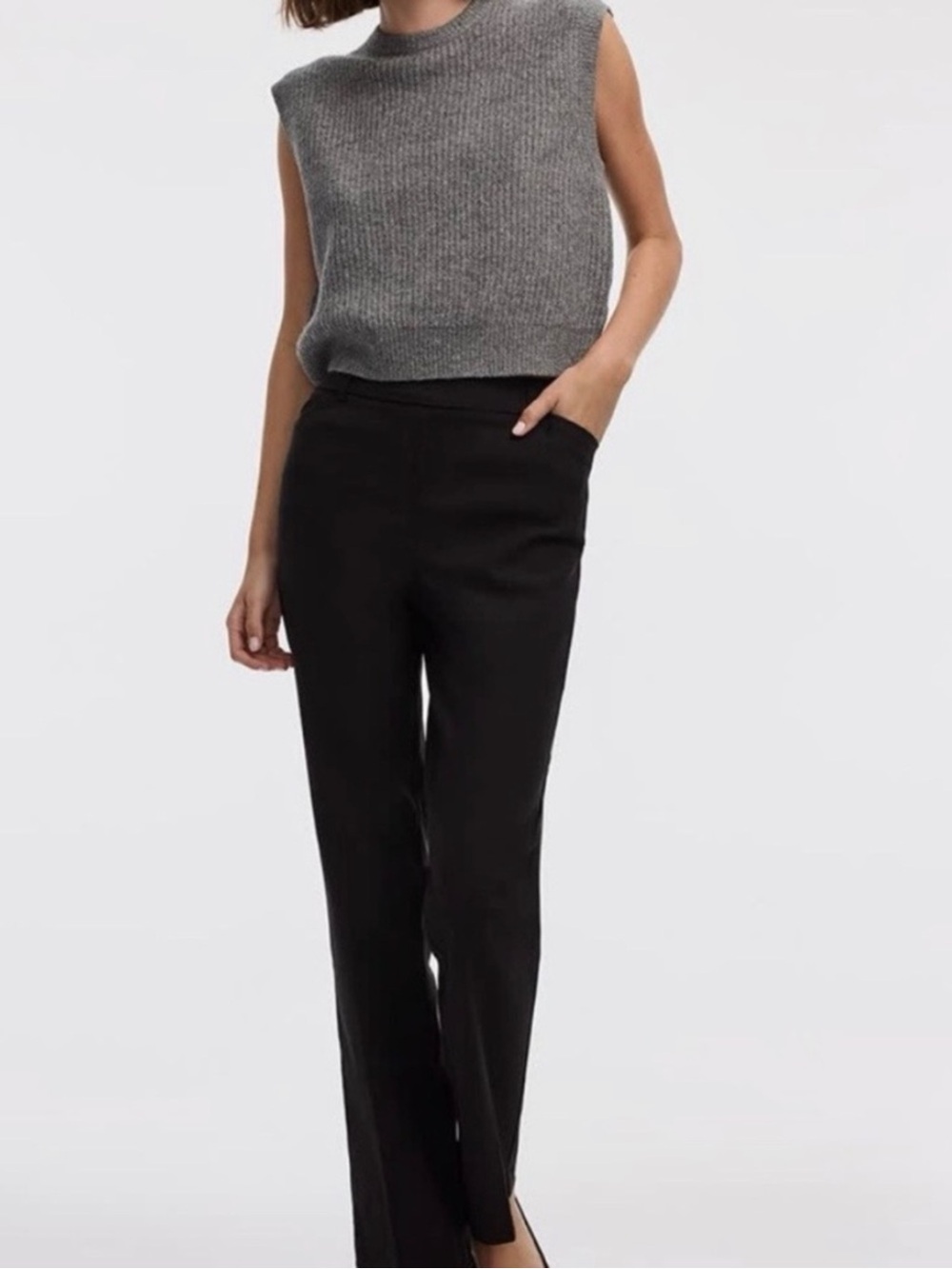 Reitmans Sleek Black Straight-Leg Womens Pants 8